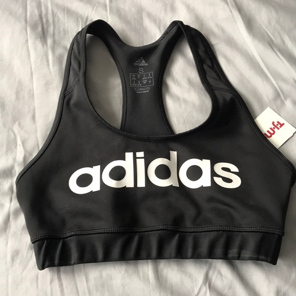black adidas sports bra